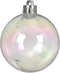 Decoris kerstballen - 6x stuks - 8 cm - transparant parelmoer -kunststof -kerstversiering