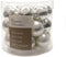 Decoris kerstballenmix - 24 stuks - 2,5cm - Glas - Zilver