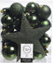 Decoris Kerstballenset - 33 stuks - Kunststof - met piek