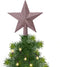 Decoris kerstboom piek - ster - lila paars - kunststof - 19 cm