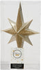 Decoris Kerstboom piek - ster vorm - champagne - kunststof - 25,5 cm - kerstpiek
