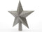 Decoris kerstboom piek - ster vorm - zilver - glitter - 19 cm - kunststof - kerstpiek