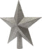 Decoris kerstboom piek - ster vorm - zilver - glitter - 19 cm - kunststof - kerstpiek