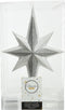 Decoris kerstboom piek - ster - wit/zilver - kunststof - 25,5 cm