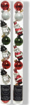 Decoris Kerstfiguurmix glas koker a 9 stuks (1 stuk) assorti