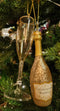 Decoris Kersthangers - champagne glazen - 2x - 12,5 cm - kerstversiering