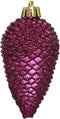 Decoris Kersthangers dennenappels - 6x st - magnolia roze - glitter - 8 cm - kunststof - kerstversiering