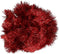 Decoris kerstslinger - rood - 270 x 7,5 cm - tinsel/folie - lametta slinger