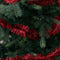 Decoris kerstslinger - rood - 270 x 7,5 cm - tinsel/folie - lametta slinger