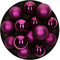 Decoris kleine kerstballen - 16x st - paars - 4 cm - kunststof - kerstversiering