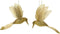 Decoris Kolibries vogeltjes - 2x st - goud - 8 x 13 x 2,5 cm - foam - kerstornamenten - kersthangers