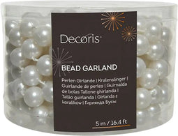 Decoris Kralenketting - 5 m - Wit