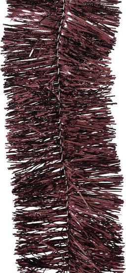 Decoris Lametta guirlande - d7h270 cm - Donker mauve