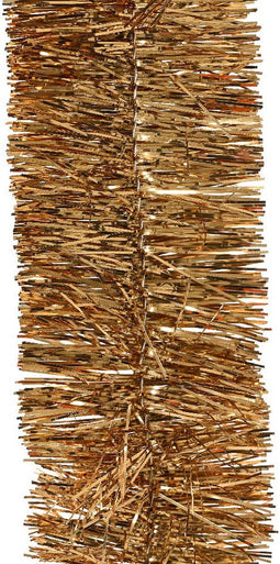 Decoris Lametta guirlande - d7h270 cm - Pecannoot bruin