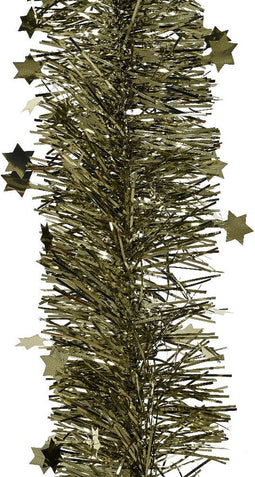 Decoris Lametta guirlande - d9h270 cm - Rozemarijn