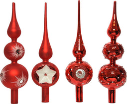 Decoris Piek glas kerstrood 31cm (1 stuk) assorti