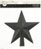 Decoris - Piek - Plastic Ster - Glitter - l4 en h19 cm - Zwart