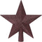 Decoris piek ster - Kunststof - Glitter - Donker mauve