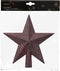 Decoris piek ster - Kunststof - Glitter - Donker mauve