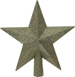 Decoris piek ster - Kunststof - Glitter - Rozemarijn