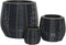 Decoris - Pot polyrattan d45 h40 cm grijs