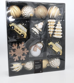 Decoris Shatterproof - Kerstboomhangers - Kerstballen - Auto - Kerstman - Kerstbomen - Ster - sneeuwman