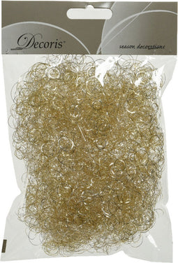 Decoris zakjes synthetisch engelenhaar champagne 2 x 13,5 x 20 cm kerstversiering - Kerstversiering en kerstdecoratie engelenharen