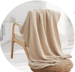 Hilvard Mousseline Deken - 150 x 200 cm - 100% Katoen - Beige