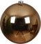Kerstballen kunststof d20 cm pec.bruin