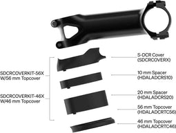 Dedacciai Balhoofdstel S-DCR 56mm voor Zero2 en Zero1