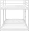 vidaXL - Stapelbed - zonder - matras - 100x190 - cm - staal - wit