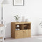 vidaXL - Sideboard - met - LED - Verlichting - Artisan - Eiken - 81x37x67 - cm