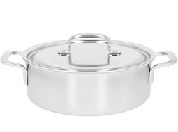 Deep frying pan with 2 handles and lid DEMEYERE 5-PLUS 40851-381-0 - 24 CM