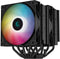 DeepCool AG620 BK ARGB 6x Heat Pipe All Black ARGB Dual Tower CPU Air Cooler, 2x 120mm Hydro Bearing PWM ARGB High Performance Fan, Intel: LGA2066/2011-v3/2011/1700/1200/1151/1150/1155 AMD: AM5/AM4, Easy Install, 260W TDP
