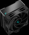DeepCool AK400 Zero Dark 4x Heat Pipe All Black Single Tower CPU Air Cooler, 1x FC120P 120mm FDB Bearing PWM High Performance Fan, Intel: LGA1700/1200/1151/1150/1155 AMD: AM5/AM4, Easy Install, 220W TDP