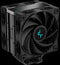 DeepCool AK400 Zero Dark Plus 4x Heat Pipe All Black Single Tower CPU Air Cooler, 2x FC120P 120mm FDB Bearing PWM High Performance Fan, Intel: LGA1700/1200/1151/1150/1155 AMD: AM5/AM4, Easy Install, 220W TDP