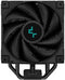 DeepCool AK400 Zero Dark Plus 4x Heat Pipe All Black Single Tower CPU Air Cooler, 2x FC120P 120mm FDB Bearing PWM High Performance Fan, Intel: LGA1700/1200/1151/1150/1155 AMD: AM5/AM4, Easy Install, 220W TDP