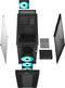 DeepCool CC560 ARGB Mid-Tower ATX PC Case, 4x Pre-Installed 120mm ARGB Fans, Tempered Glass Side Panel, 5V ARGB Motherboard Control, 1xUSB:3.0/1xUSB:2.0/1xAudio