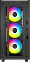 DeepCool CG560 Mid-Tower ATX PC Case, 3x Pre-Installed 120mm ARGB Fans, 1x Pre-Installed 140mm Fan, Airflow Front Panel, Tempered Glass Side Panel, 5V ARGB Motherboard Control, 2xUSB:3.0/1xAudio