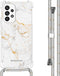 iMoshion Hoesje Geschikt voor Samsung Galaxy A53 Hoesje Met Koord - iMoshion Design Hoesje met Koord - Wit / White Marble