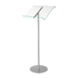 Deflecto Moderatiestandaard - 50x35.5x11.4cm (BXTXH) - Transparant/zilver - Acryl