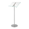 Deflecto Moderatiestandaard - 50x35.5x11.4cm (BXTXH) - Transparant/zilver - Acryl