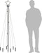 vidaXL - Kerstboom - met - grondpin - 108 - LED's - warmwit - 180 - cm