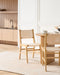 OZELLA - Eetkamerstoel set van 2 - Bruin/Beige - Rubberhout