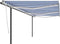 vidaXL - Luifel - automatisch - met - LED - en - windsensor - 6x3 - m - blauw - en - wit