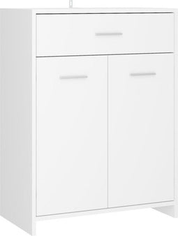 vidaXL - Badkamerkast - 60x33x80 - cm - bewerkt - hout - wit