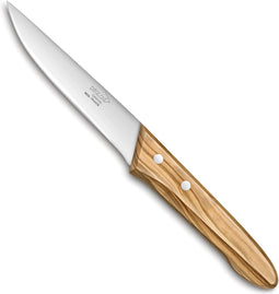 Déglon Canyon Steakmes - Glad Lemmet - Roestvrij Staal - 14 cm Lemmet - Olijfhouten Handvat