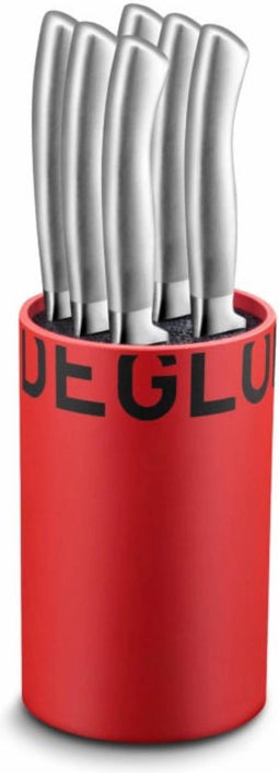 Déglon Petit Model Rood Messenblok met Oryx® Steakmessen - Modern en Functioneel