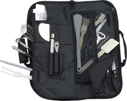 Déglon Zacht Opbergmap Zwart met 8 Vakken - Ideaal voor Veilig Vervoer van Keukengereedschap