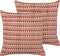 DEGLUPTA - Sierkussen set van 2 - Rood - 45 x 45 cm - Katoen